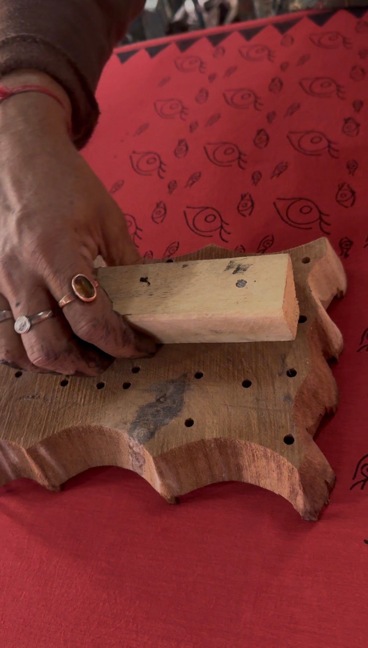 Handblock printed Cotton saree