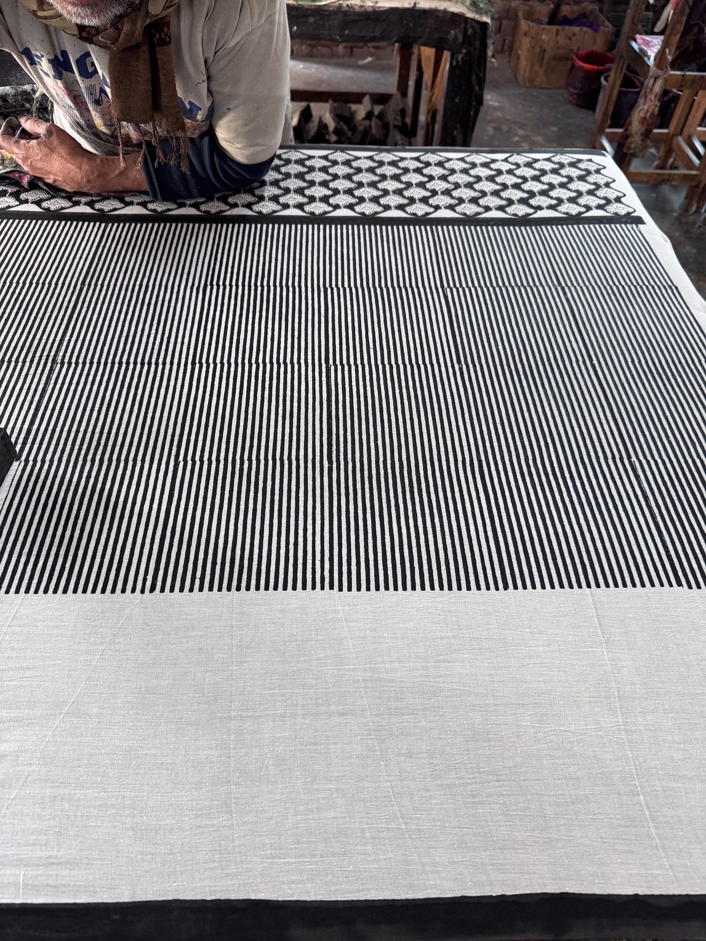 Handblock printed Cotton saree