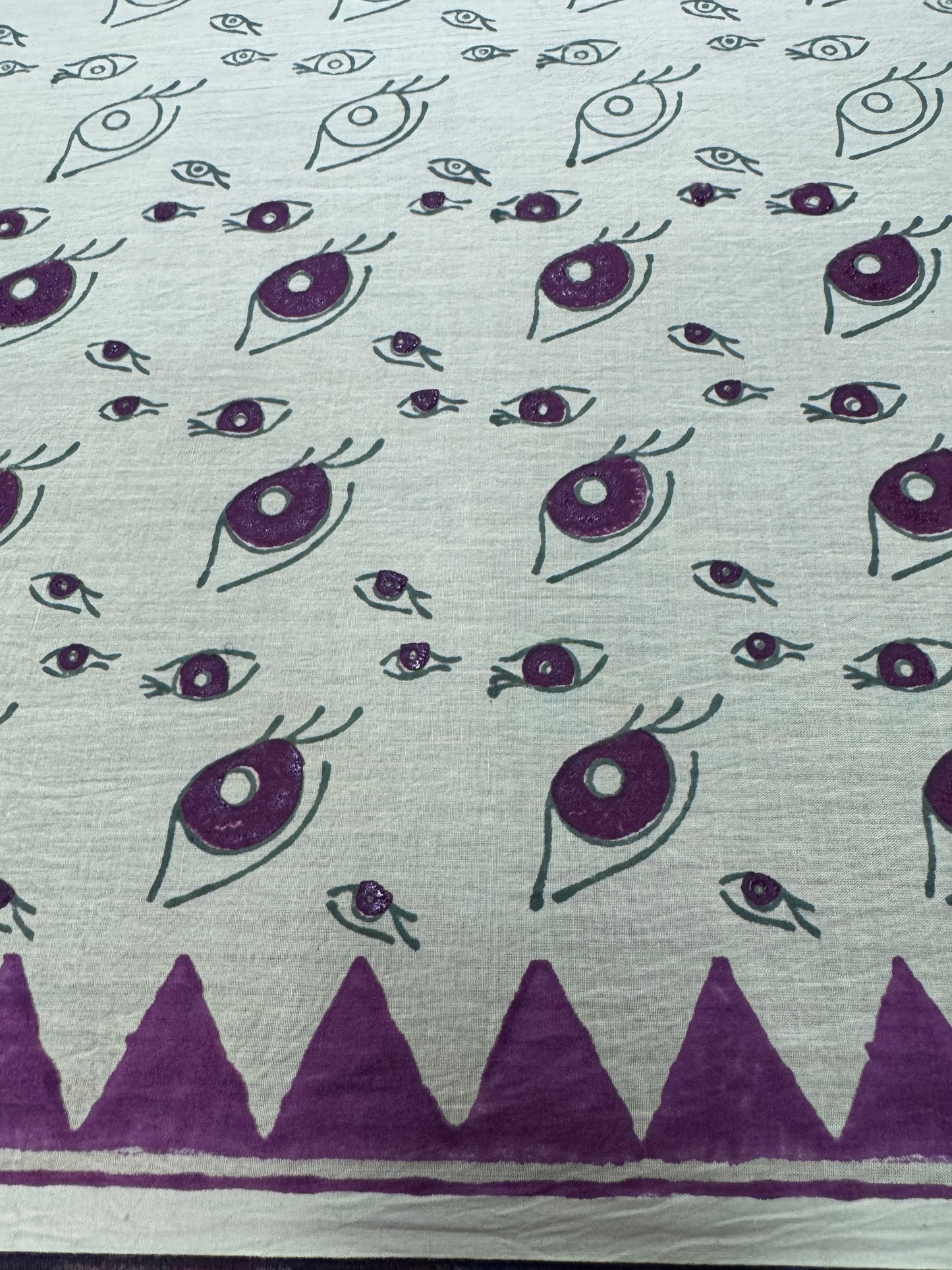 Handblock printed Cotton saree