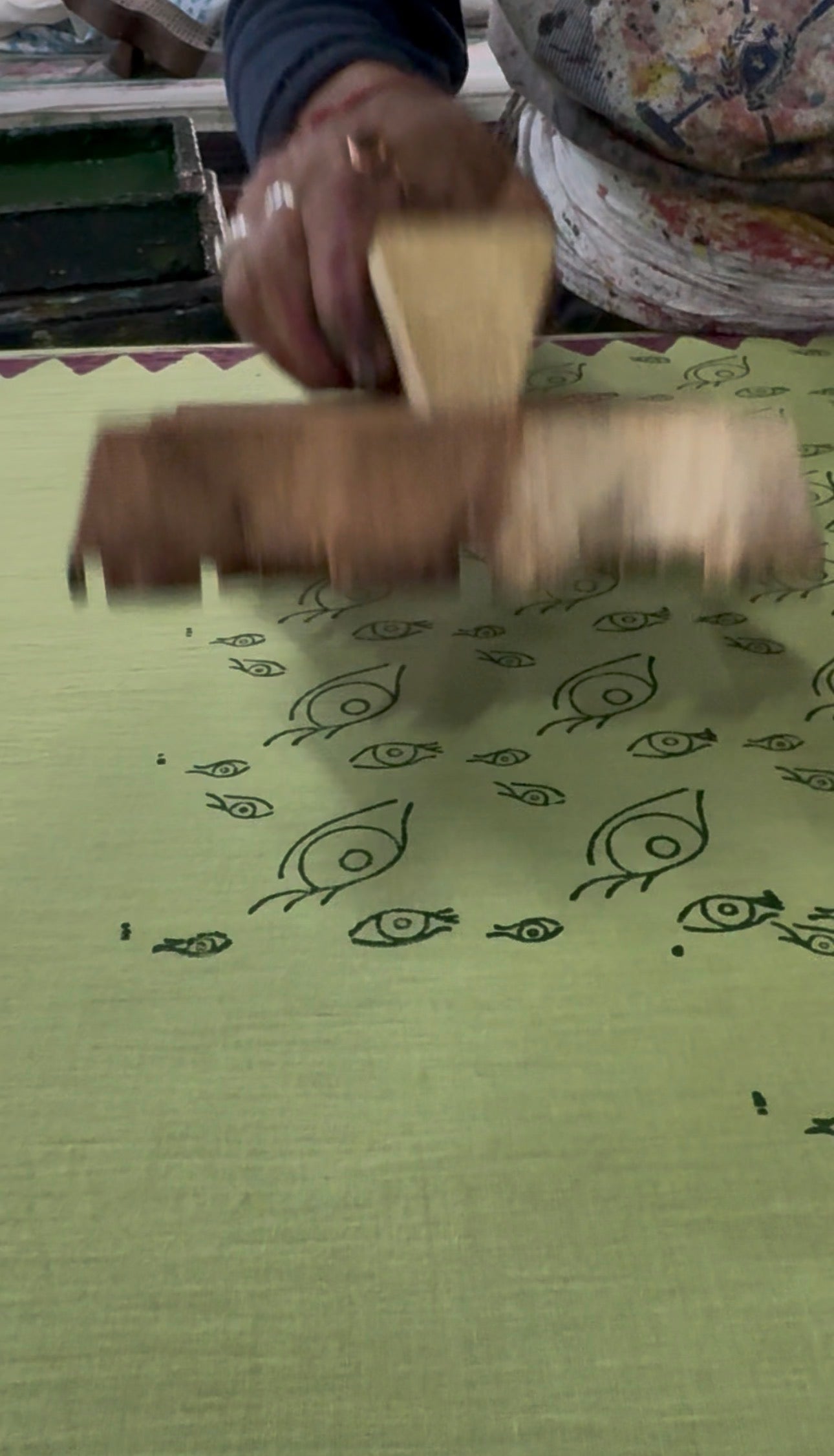 Handblock printed Cotton saree