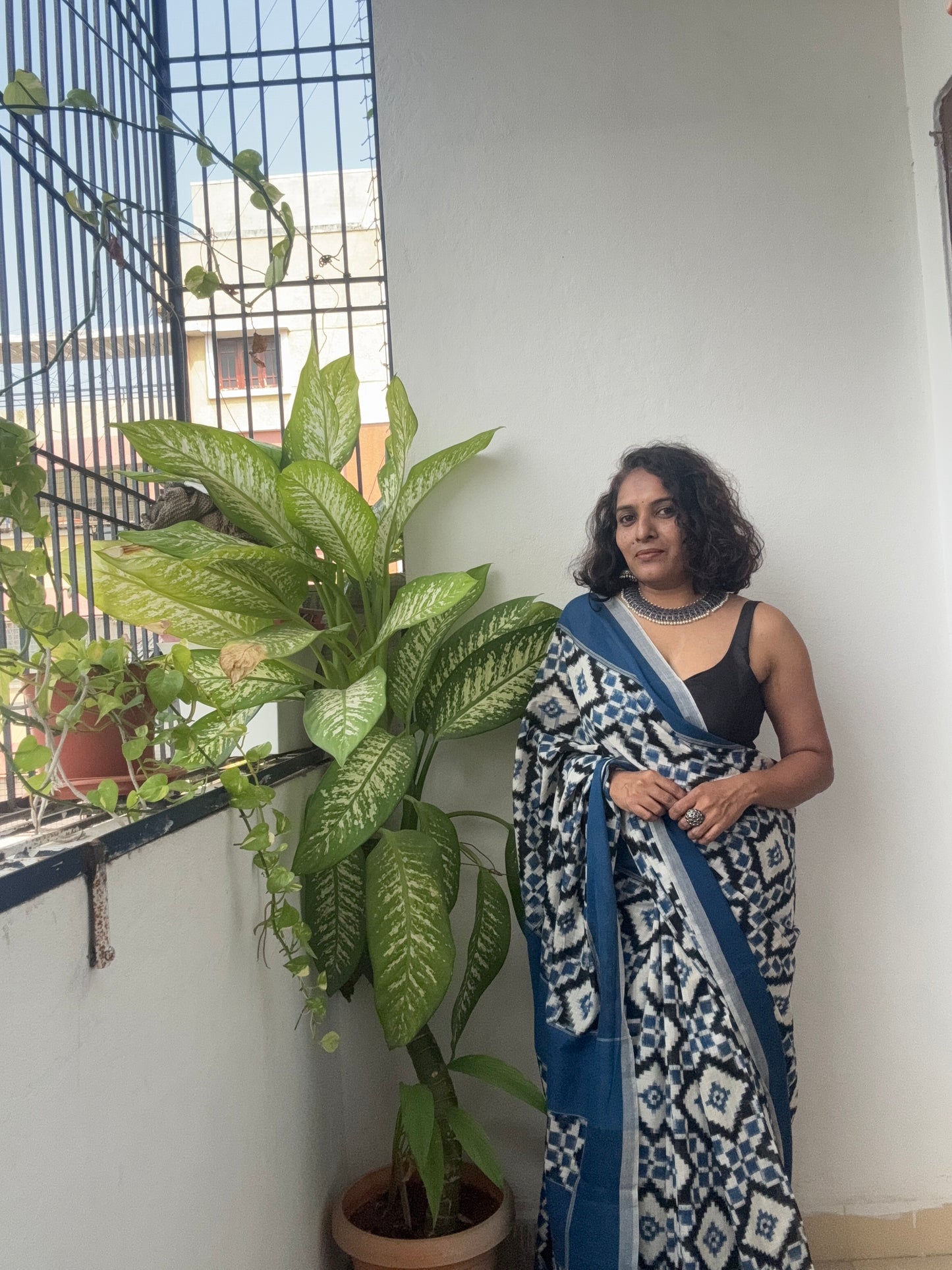 Handloom Double Ikkat Saree