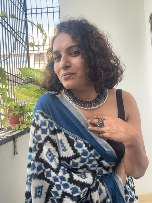 Handloom Double Ikkat Saree