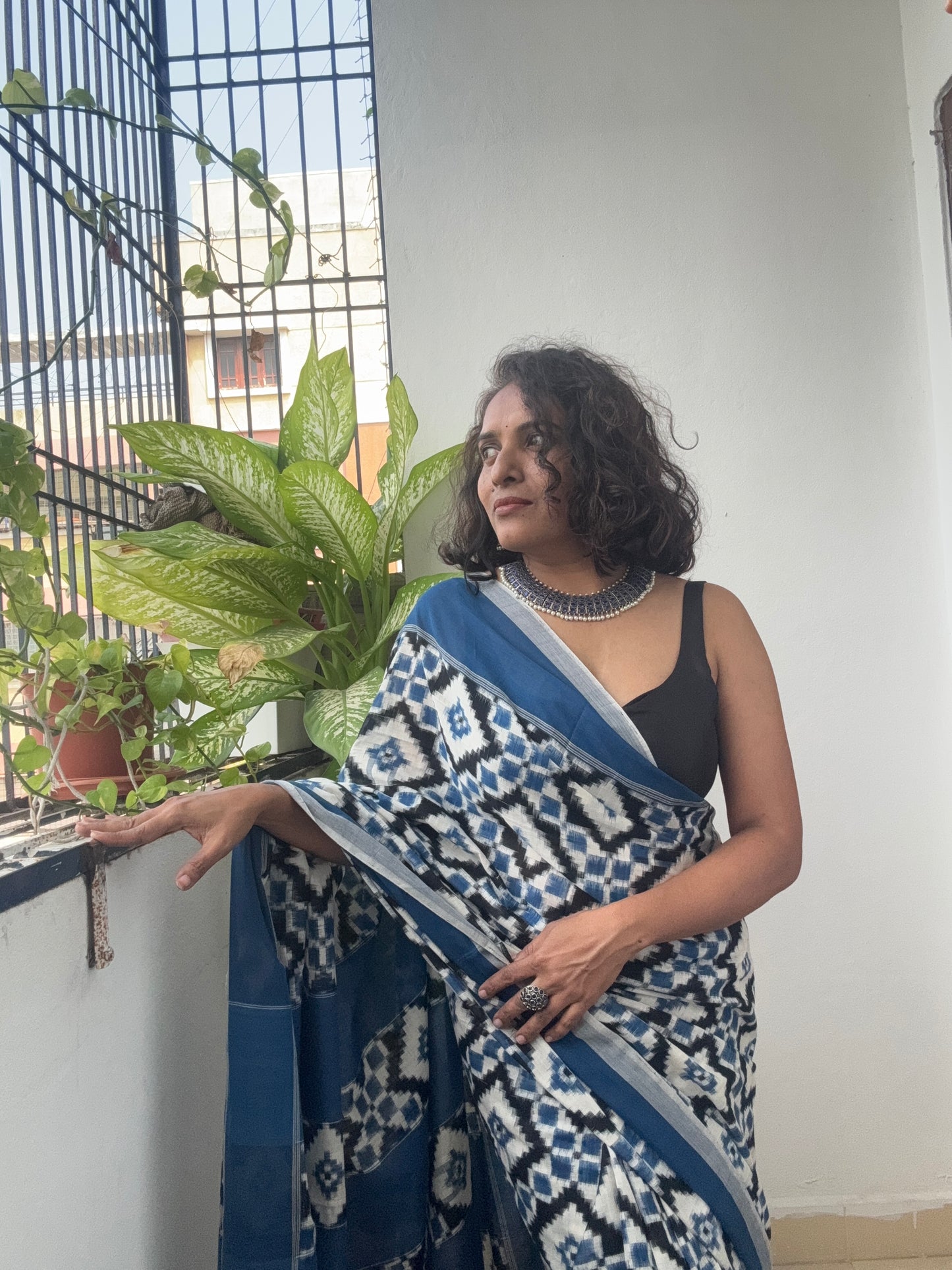 Handloom Double Ikkat Saree