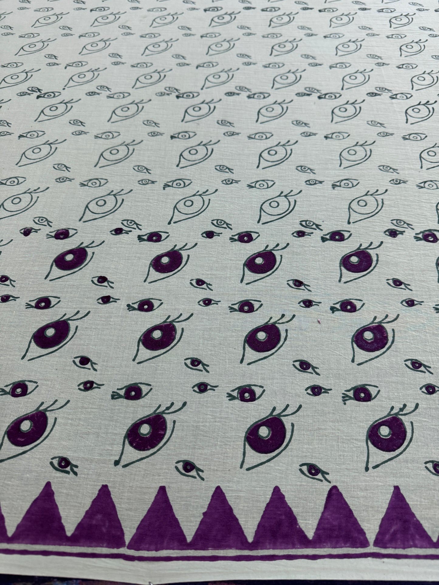 Handblock printed Cotton saree